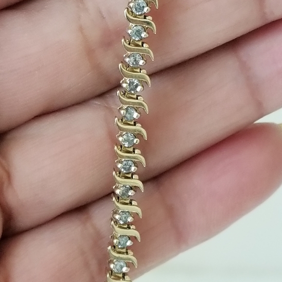 Sale! 10k Gold Tennis Diamond Carats Bracelet - Picture 15 of 16
